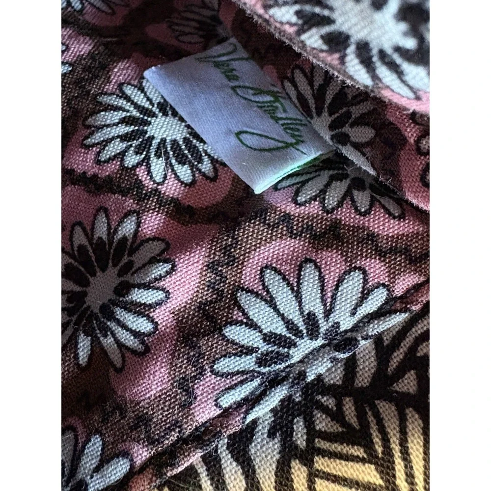 Vera Bradley Mocha Rouge Hipster Crossbody Pink Brown Floral Quilted Retired